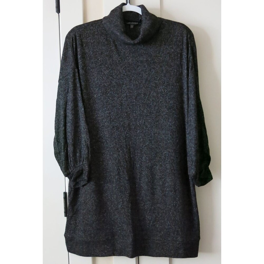 NWT $228 SUPPLY & DEMAND USA Paco Knit Black Dress Tunic Sweater - L